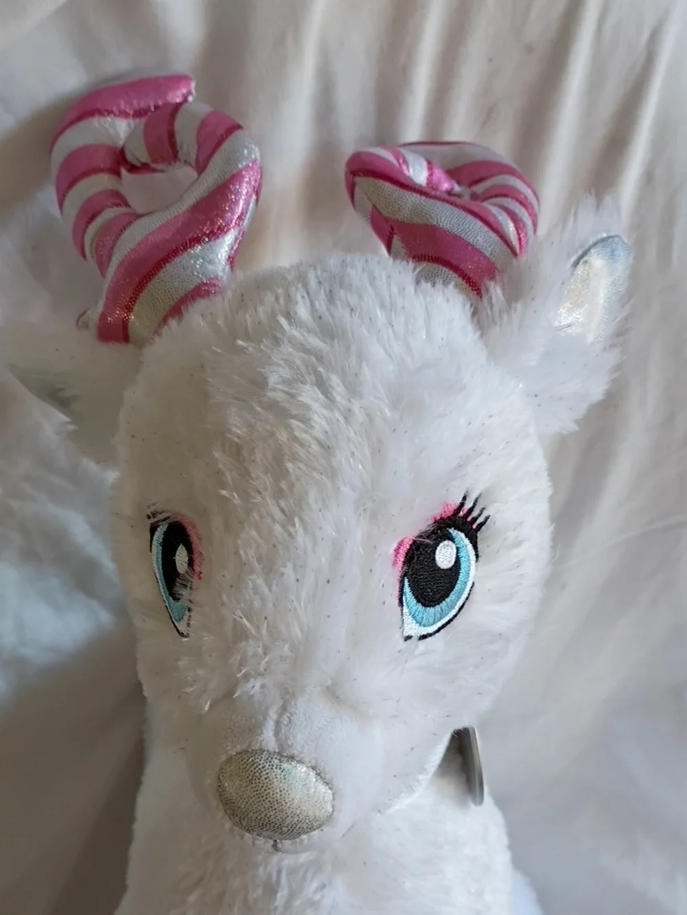 EUC Build A Bear BAB Candy Cane Glisten Reindeer BABW Workshop Christmas 2018